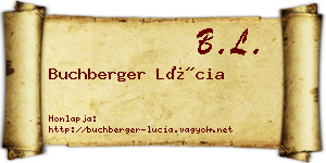 Buchberger Lúcia névjegykártya